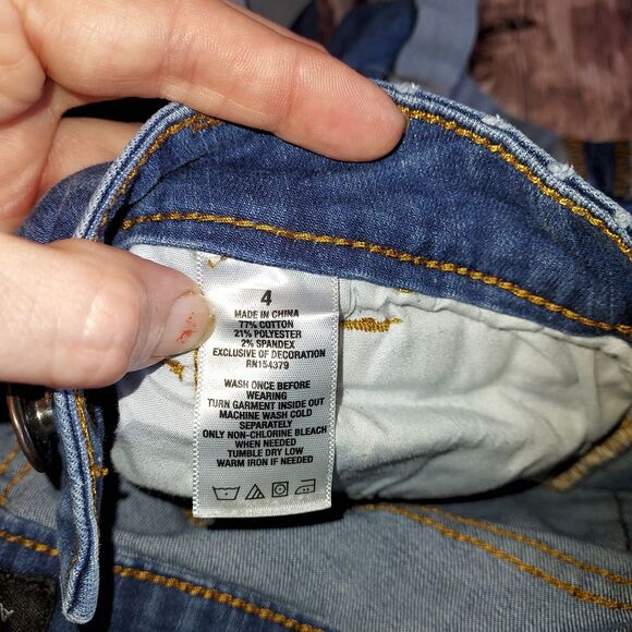 Aeropostale Light Blue Distressed Jean Shorts - Picture 4 of 14